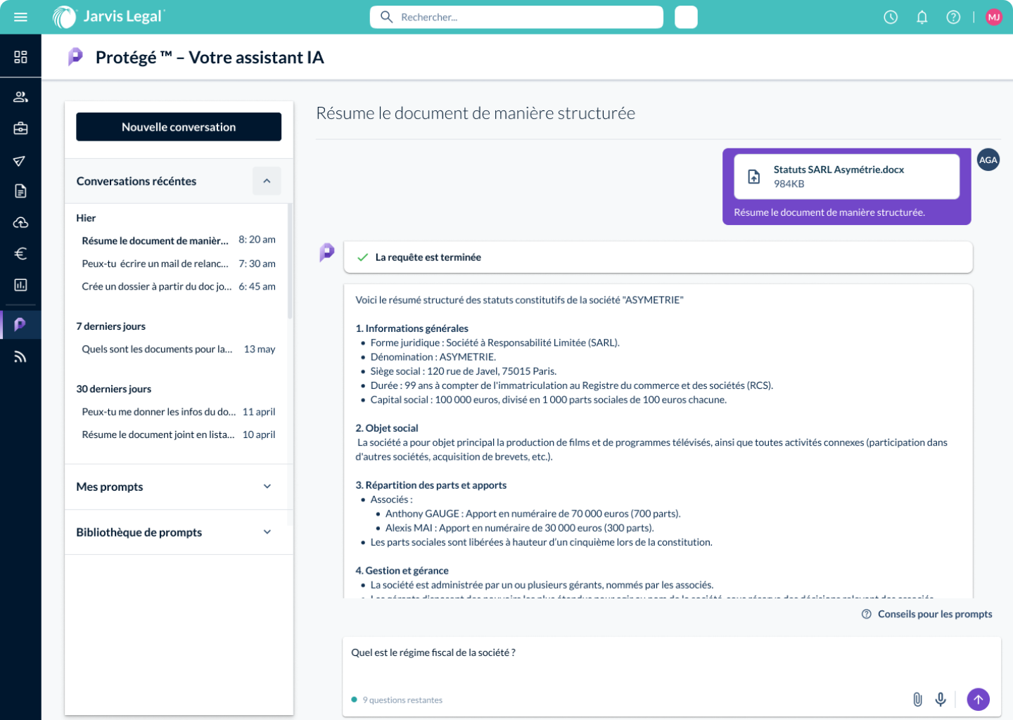 Prot&eacute;g&eacute; Jarvis Legal
